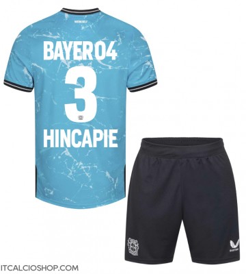 Bayer Leverkusen Piero Hincapie #3 Terza Maglia Bambino 2023-24 Manica Corta (+ Pantaloni corti)